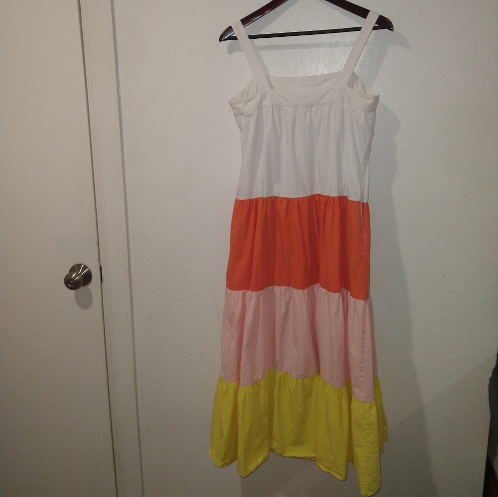 ENGLISH FACTORY Tiered Colorblock Maxi Dress - Picture 7 of 13